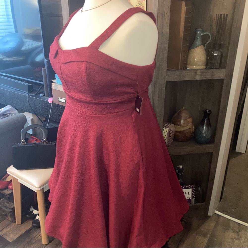 NWT IXIA PINUP STYLE DRESS IN SUPER SOFT FABRIC 2X - Picture 7 of 13